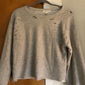 Treasure & Bond Grey Destroyed Pullover